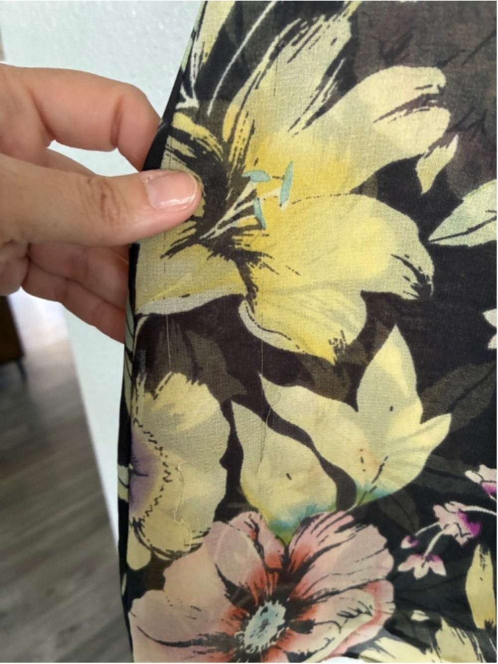 CAbi Black Floral Ruffle Sleeveless Camisole - Picture 3 of 3